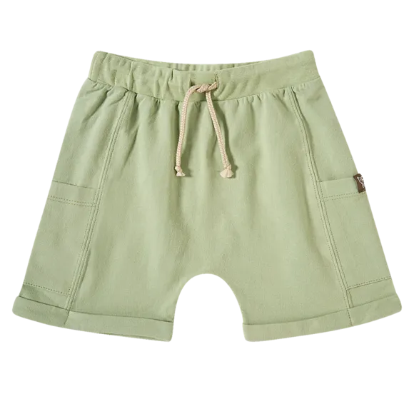Bermuda Estampa Lisa Verde Moletinho Kids Tip Top