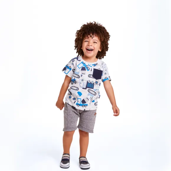 Bermuda Lisa Moletinho Kids Tip Top