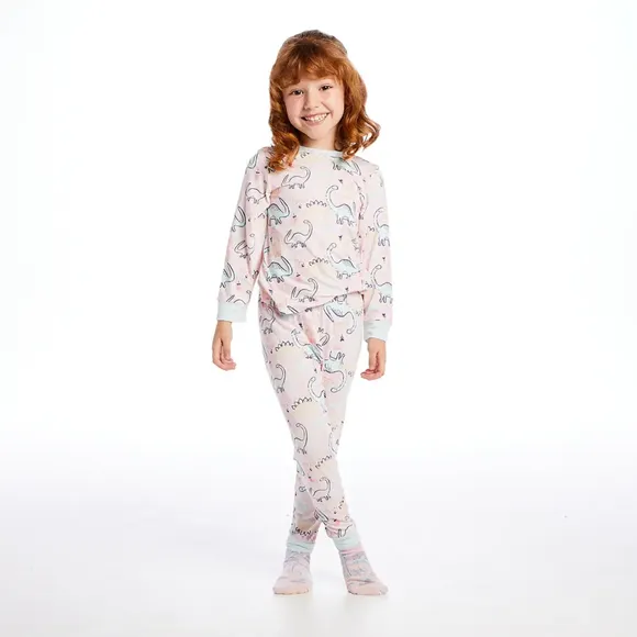 Pijama Longo Kids Toque Especial Dina Malha Com Elastano Tip Top