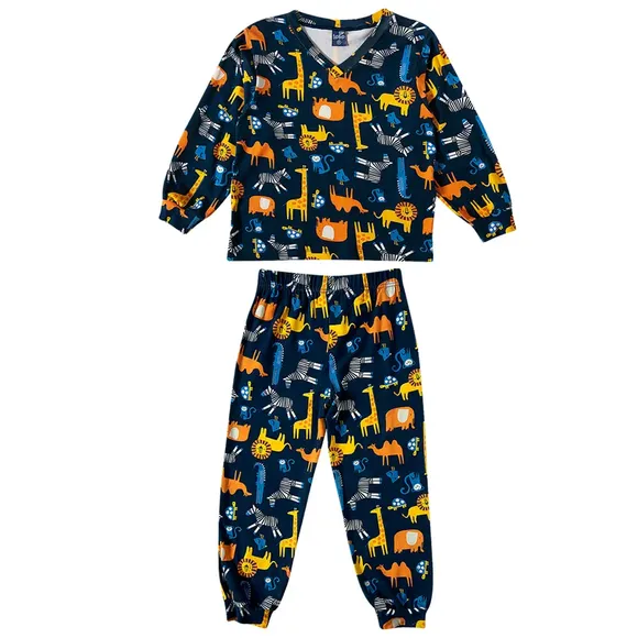 Pijama Longo Kids Zoo Viscolycra Brilha No Escuro Tip Top