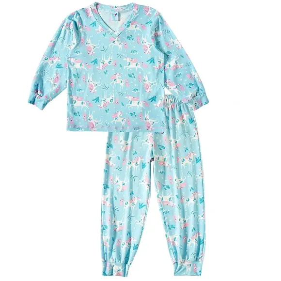 Pijama Longo Kids Unicórnio Viscolycra Brilha No Escuro Tip Top