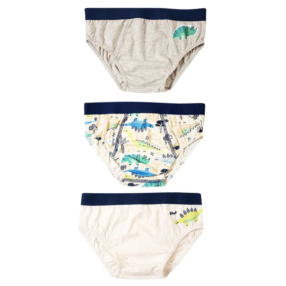Kit 3 Cuecas Kids Dino Cotton Tip Top