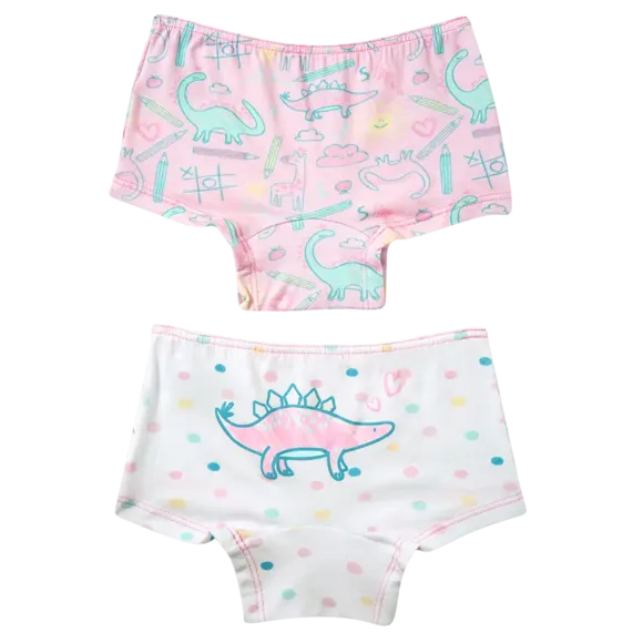 Kit 2 Calcinhas Kids Estampadas Cotton Tip Top