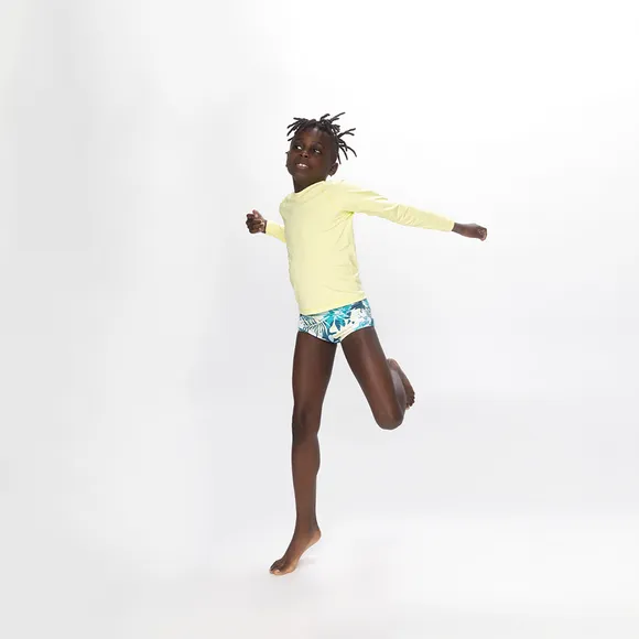 Sunga Folhagem Elastano Kids Proteção Uv 50+