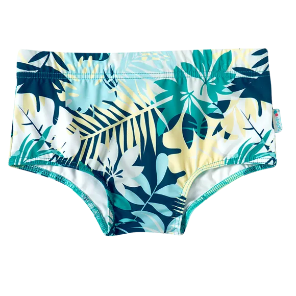 Sunga Folhagem Elastano Kids Proteção Uv 50+