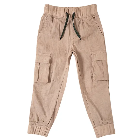 Calça Estampa Lisa Com Cordão Sarja Kids Tip Top