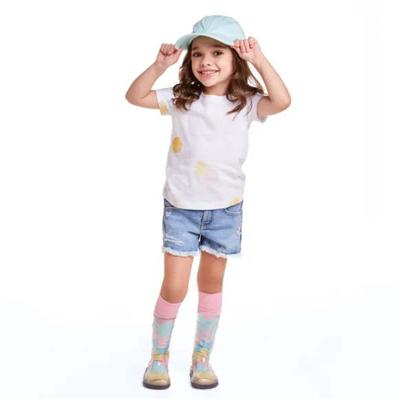 Shorts Jeans Com Elastano Kids Tip Top