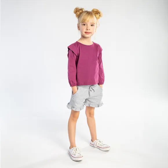 Shorts Estampa Lisa Moletinho Kids Tip Top