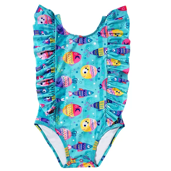 Maiô Praia Peixes Elastano Kids Proteção Uv50+ Tip Top