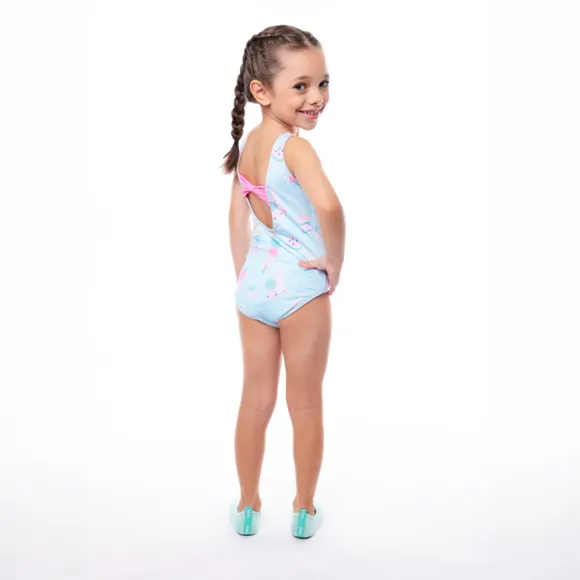 Maiô Praia Kids Sorvete De Frutas Elastano Proteção Uv50+ Tip Top