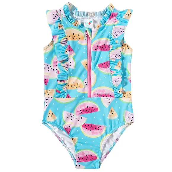 Maiô Praia Kids Melancia Summer Elastano Proteção Uv 50+ Tip Top