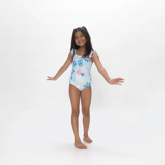 Maiô Frutas Cítricas Elastano Kids Proteção Uv 50+