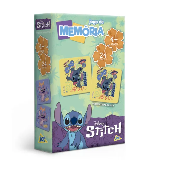 Jogo Da Memória 24 Peças Stitch Jak