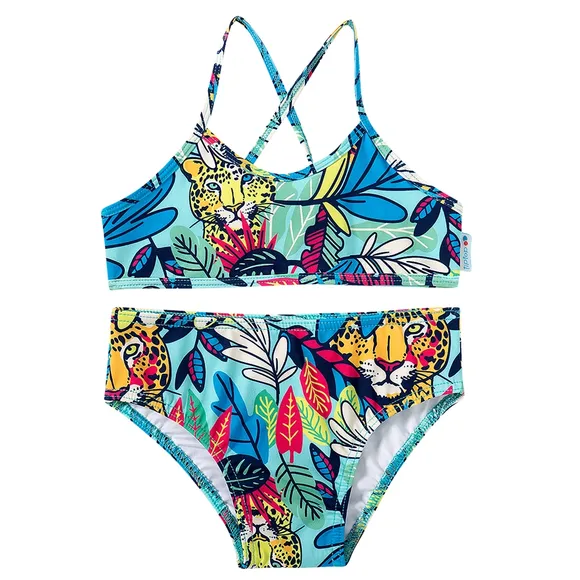 Biquíni Praia Onça Tropical Elastano Kids Proteção Uv50+ Tip Top