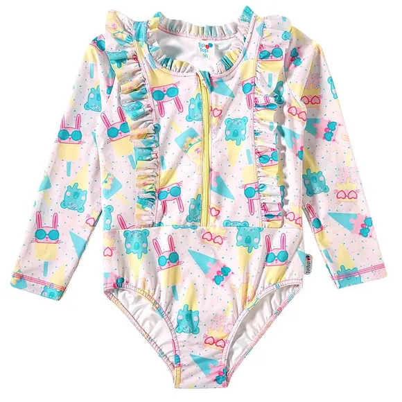 Body Praia Kids Ice Love Elastano Proteção Uv 50+ Tip Top