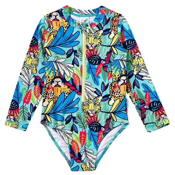 Body Praia Onça Tropical Elastano Kids Proteção Uv50+ Tip Top
