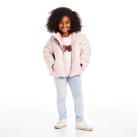 Jaqueta Kids Rosa Médio Microfibra Tip Top