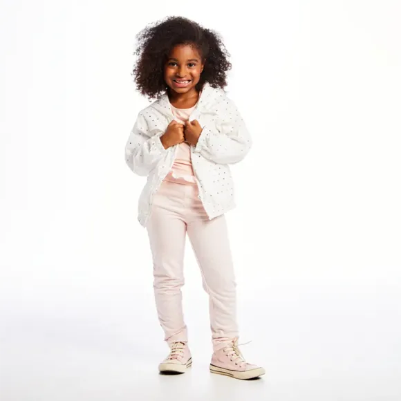 Jaqueta Corta Vento Kids Com Bolinhas Microfibra Tip Top