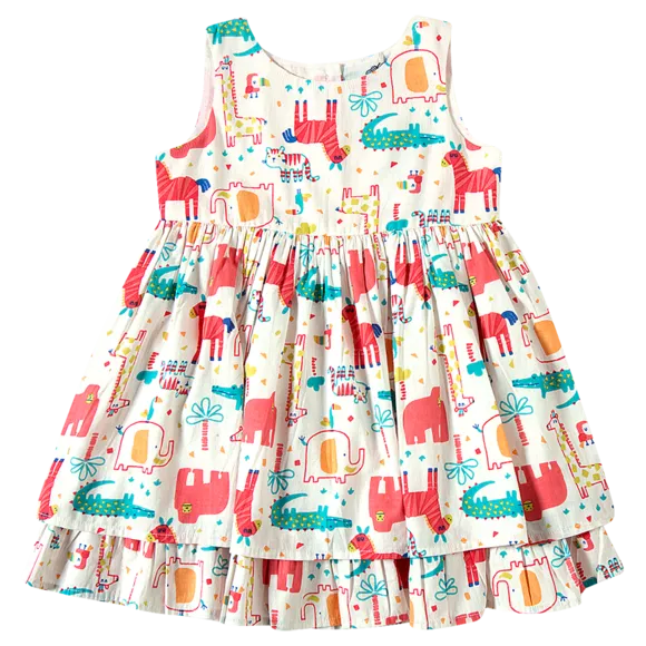 Vestido Zoo Tricoline Kids Tip Top