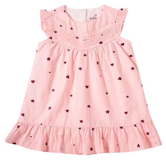 Vestido Manga Curta Love Poá Tricoline Kids Tip Top