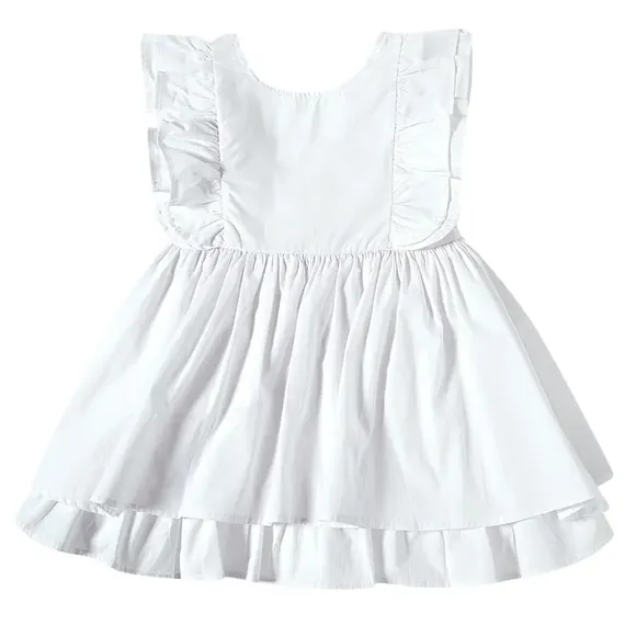 Vestido Manga Curta Batizado Tricoline Kids Tip Top