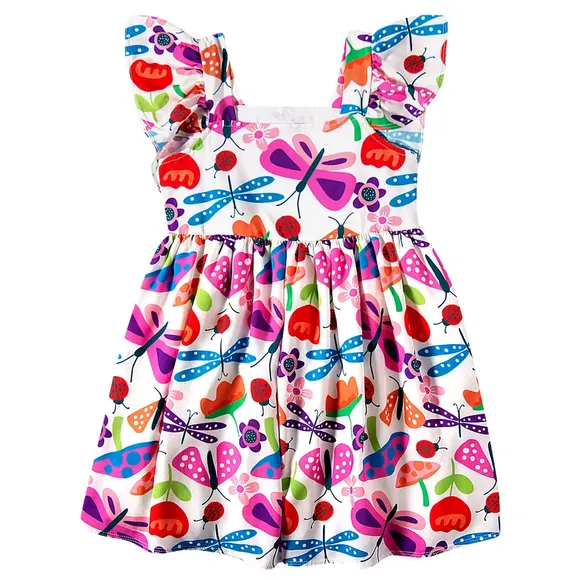 Vestido Manga Curta Kids Viscose Plana Tip Top