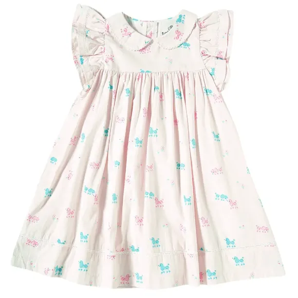 Vestido Manga Curta Kids Dogs Tricoline Tip Top