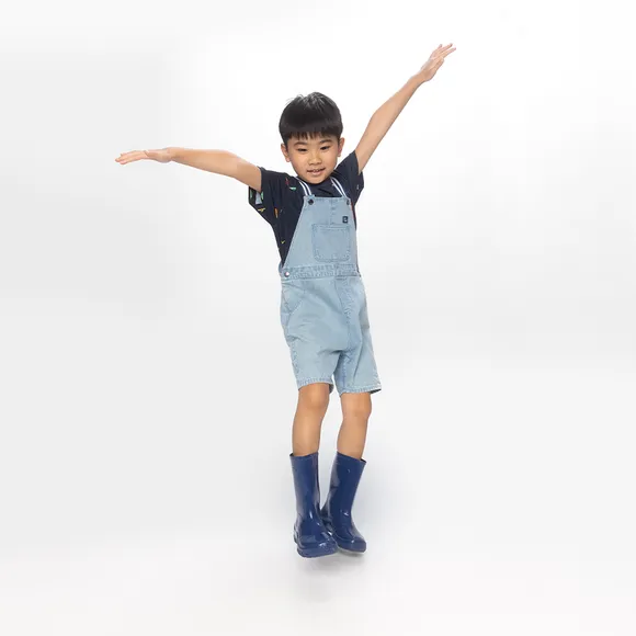 Jardineira Kids Azul Jeans Tip Top