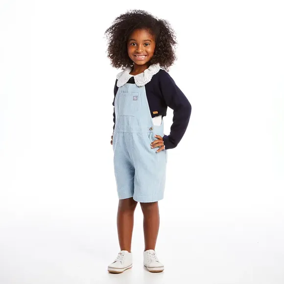 Jardineira Curta Blue Jeans Kids Tip Top