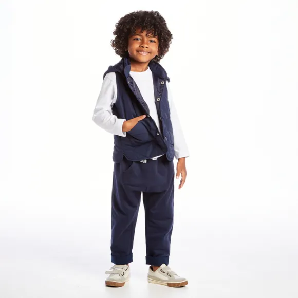 Colete Com Capuz Kids Liso Microfibra Tip Top