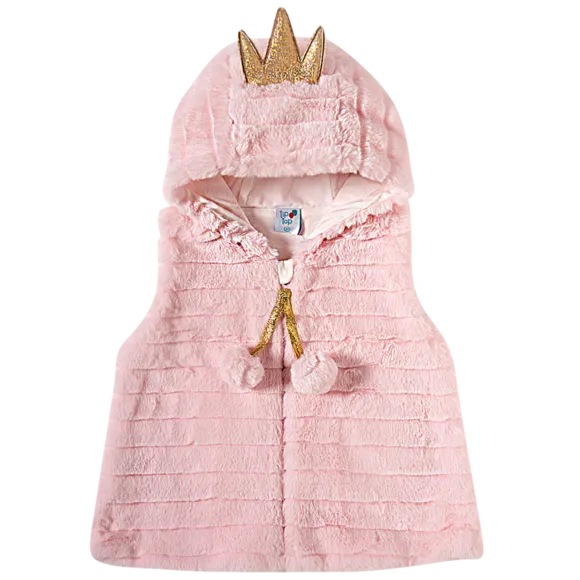 Colete Kids Com Aplique Coroa Pelúcia Tip Top