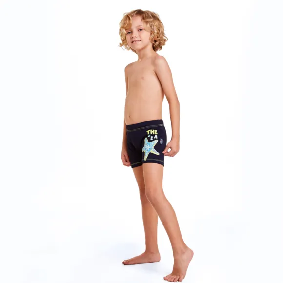 Shorts Praia Abacaxi Folhas Lycra Kids Proteção Uv 50+ Tip Top