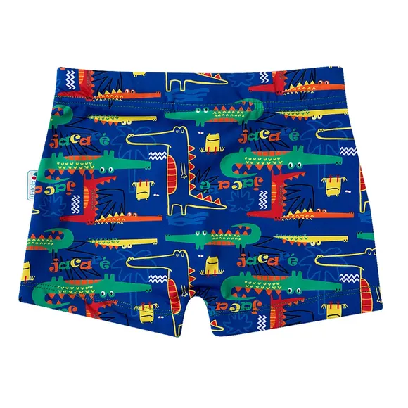 Shorts Praia Kids Turma Do Jacaré Elastano Proteção Uv 50+ Tip Top
