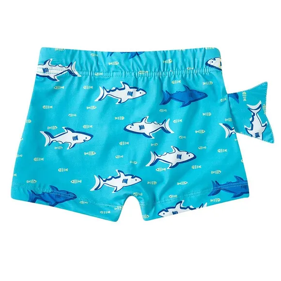Shorts Praia Kids Peixes Oceano Elastano Proteção Uv 50+ Tip Top