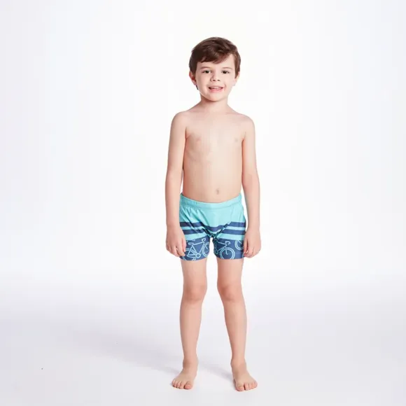 Shorts Praia Kids Bike Colorida Elastano Proteção Uv 50+ Tip Top