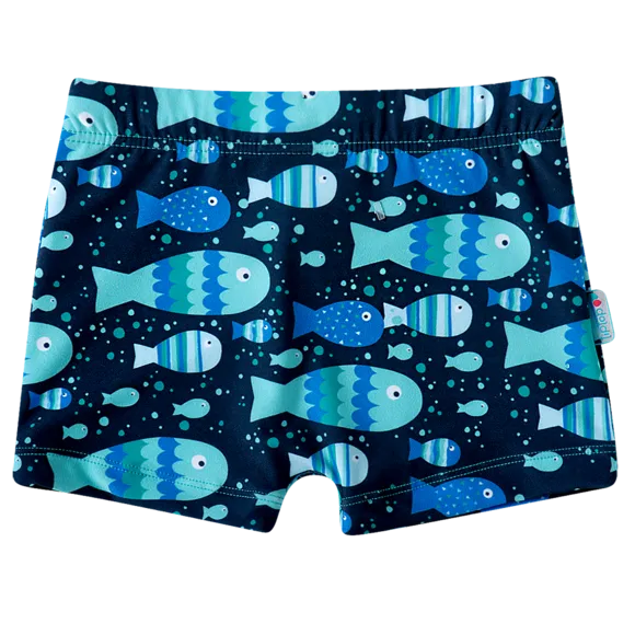 Shorts Fundo Do Mar Elastano Kids Proteção Uv 50+