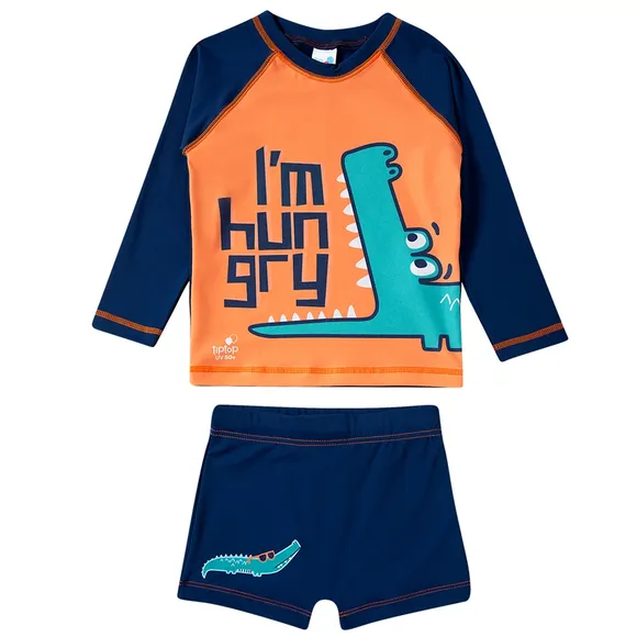 Conjunto Praia Jacarezinho Elastano Kids Proteção Uv50+ Tip Top