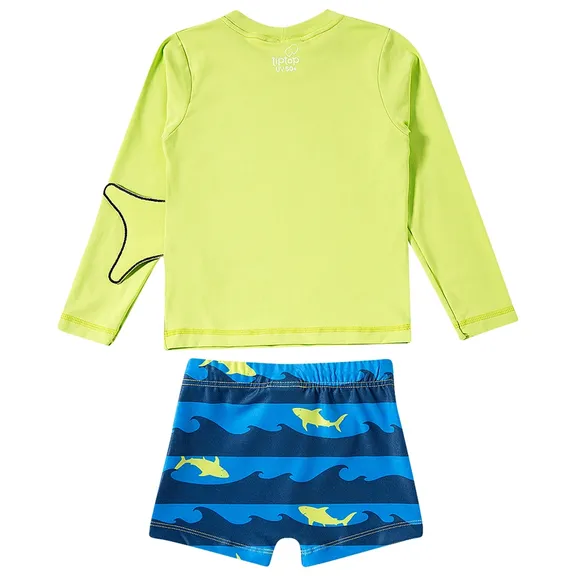 Conjunto Praia Shark Lycra Kids Proteção Uv50+ Tip Top