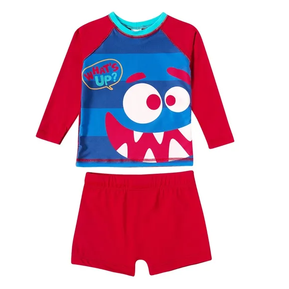 Conjunto Praia Monstrinhos Divertidos Lycra Kids Proteção Uv50+ Tip Top