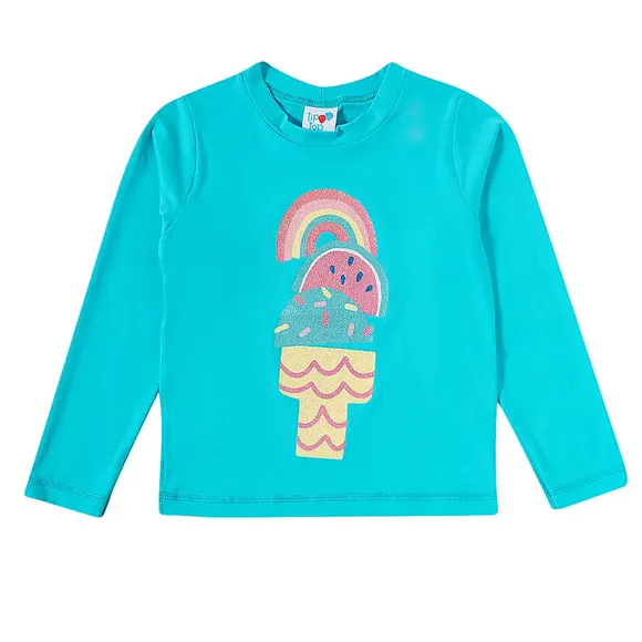 Conjunto Praia Kids Sorvete De Frutas Lycra Proteção Uv50+ Tip Top