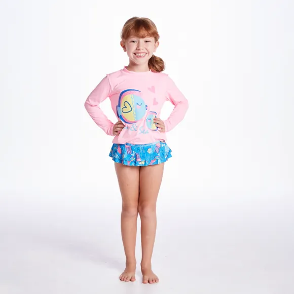 Conjunto Praia Kids Oceano Lycra Proteção Uv 50+ Tip Top