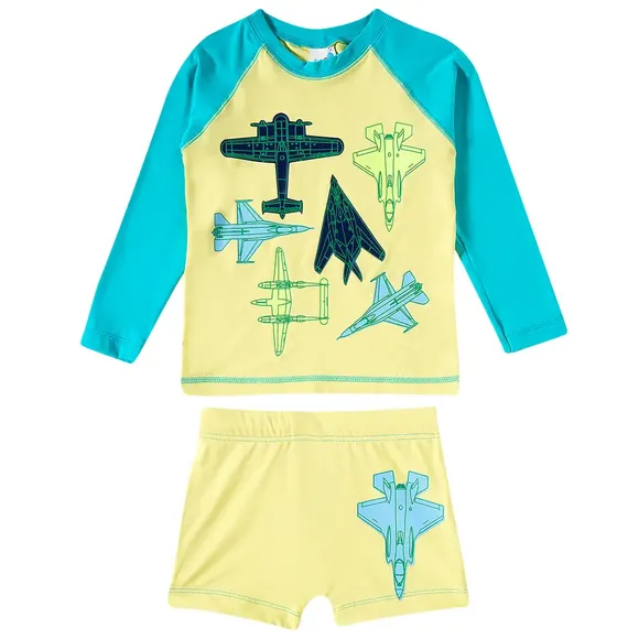 Conjunto Praia Kids Transporte Divertido Lycra Proteção Uv 50+ Tip Top