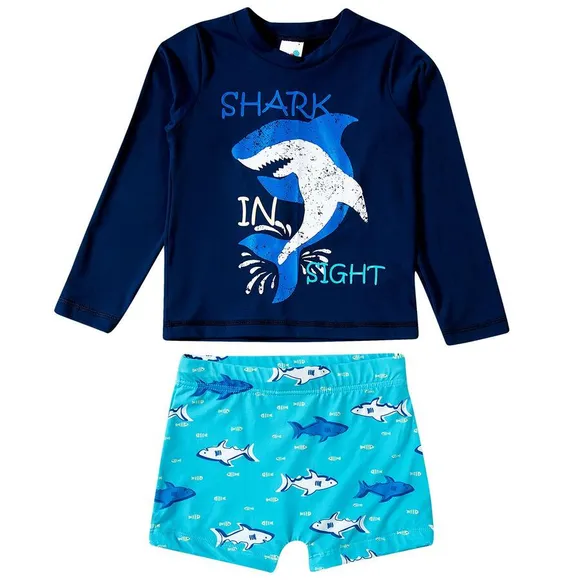 Conjunto Kids Peixes Oceano Lycra Proteção Uv 50+ Tip Top