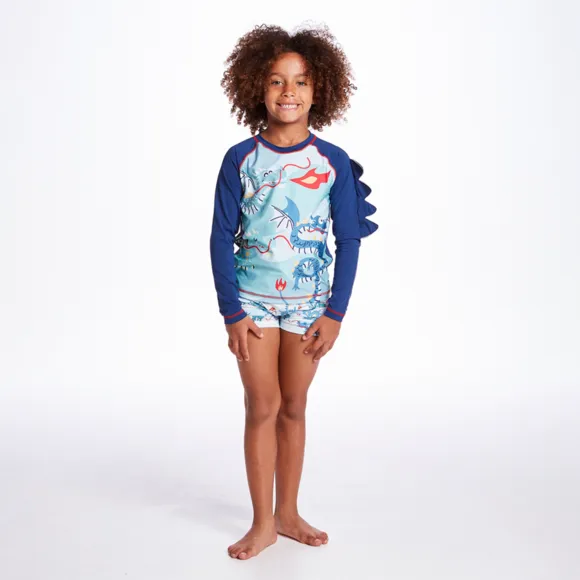 Conjunto Praia Kids Dragon Friends Lycra Proteção Uv 50+ Tip Top