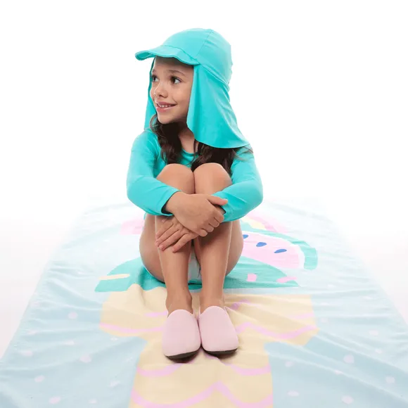 Boné Praia Kids Lycra Lisa Proteção Uv 50+ Tip Top