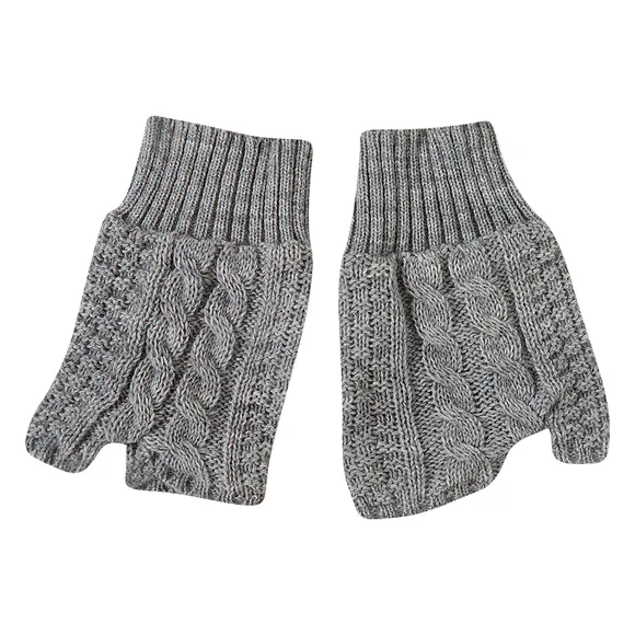 Luva Tricot Cinza Mescla Kids