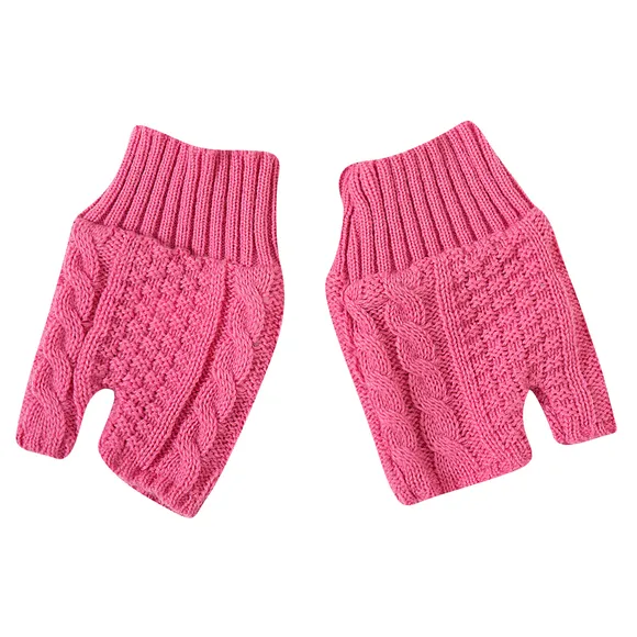 Luva Tricot Sem Dedos Kids Rosa