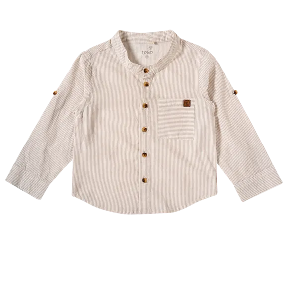 Camisa Manga Longa Kids Festiva Tricoline Texturizado Tip Top