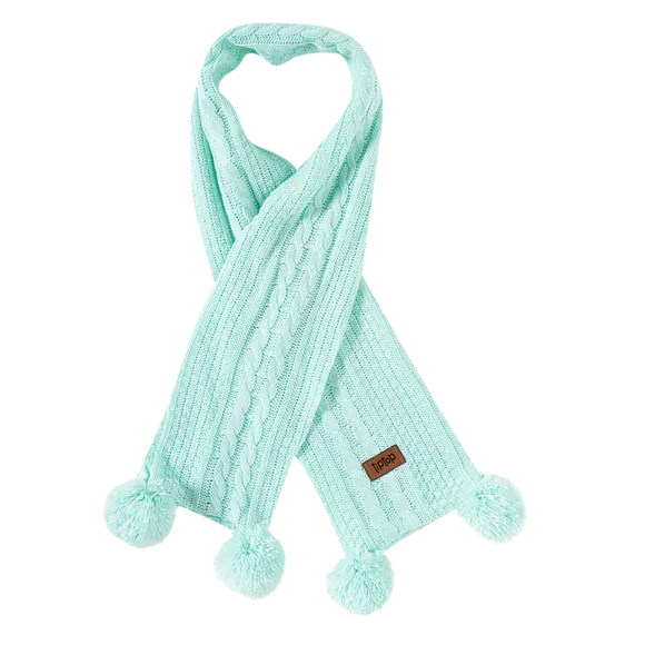 Cachecol Verde Água Tricot Kids