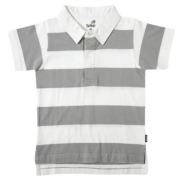 Camiseta Polo Manga Curta Kids Listrada Malha Tip Top